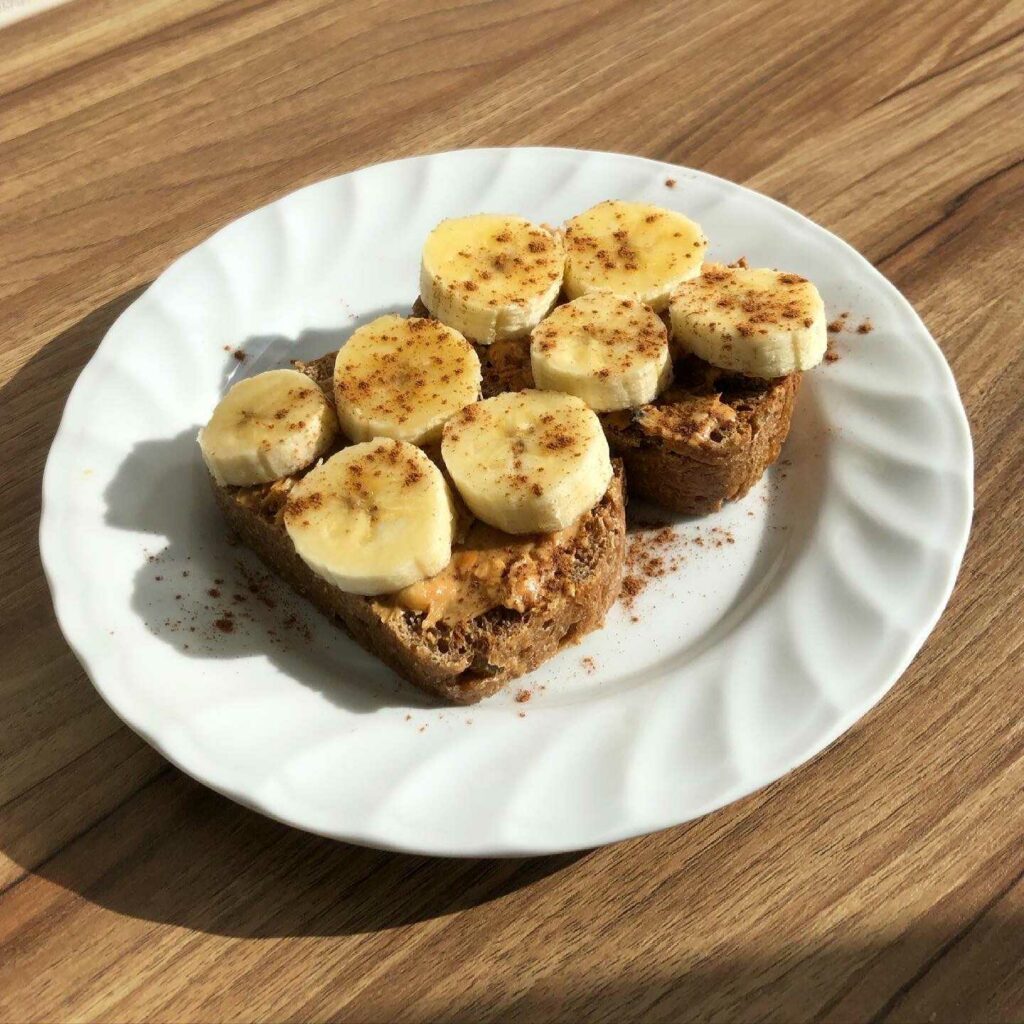 peanut butter banana toast