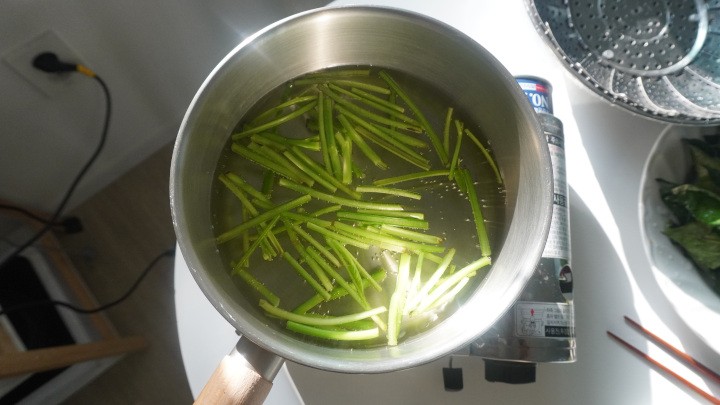 Cook the hard stems first