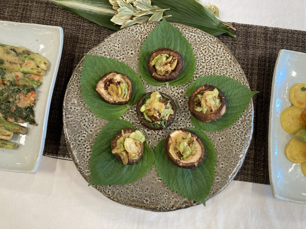 Grilled Shiitake mushroom dish